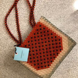 NWT Cynthia Rowley Watermelon Beaded Purse, Tiki, Retro, Kitsch, Fruit, RAB, VLV